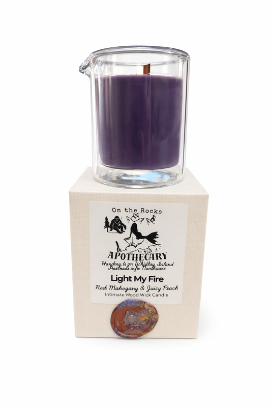 Light My Fire Massage Candle - Rich Mahogany & Juicy Peach